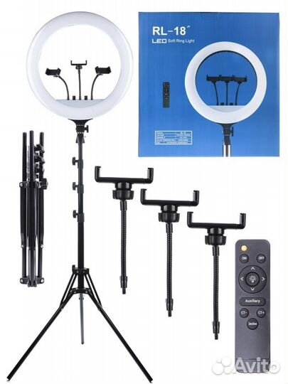 Профессиональная кольцевая лампа для съемки