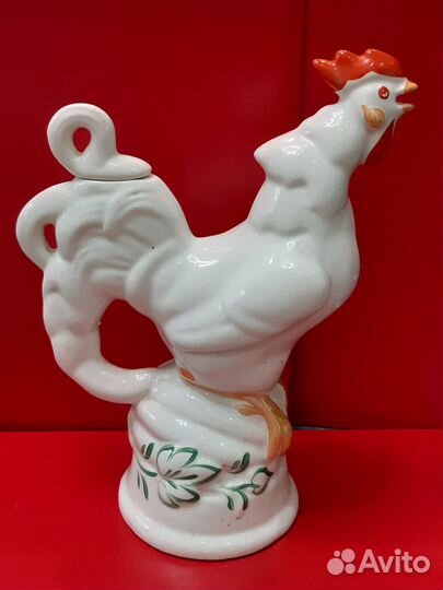 Фарфоровый штоф «Петух». СССР. 26 см