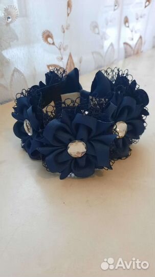 Бантики ручной работы на резинке на гульку -шишку