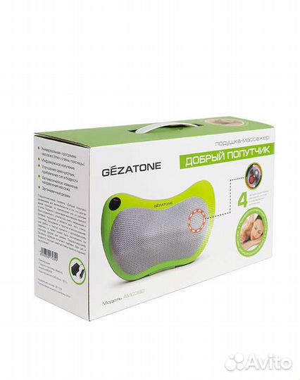 Массажная подушка с ик прогревом AMG392, Gezatone