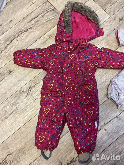 Продам зимний комбинезон на девочку 80см