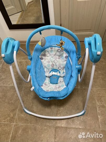Детские электронные качели шезлонг babyton