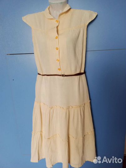 Летние платье 80-х годов из натуральных тканей