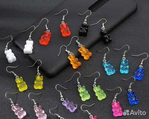 Серьги мармеладные мишки