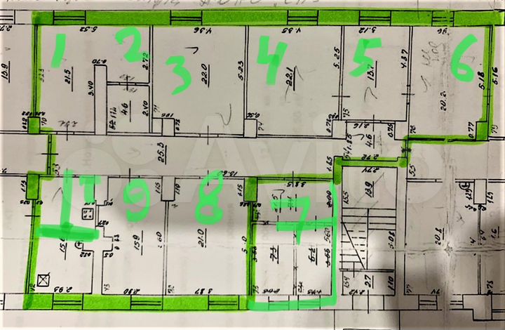 Помещения на первой линии, 220 м²