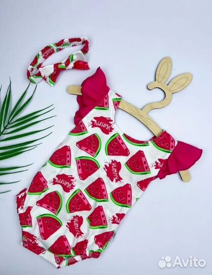 Боди + повязка для девочки 68