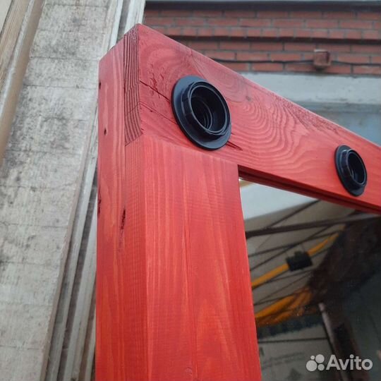 Зеркало гримерное из паллет