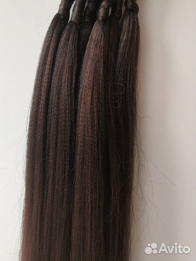 Хвост на резинке (шоколад, омбрэ черный, бордо)