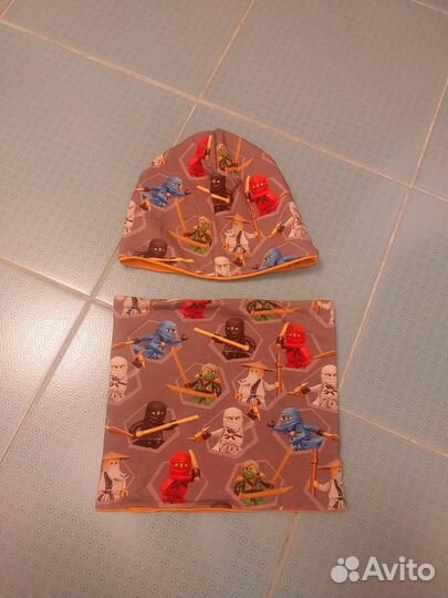 Шапка и снуд для мальчика лего