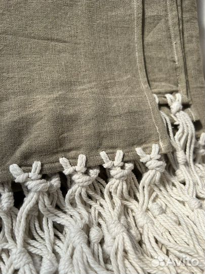 Покрывало с Бали отлелка макраме и ракушки