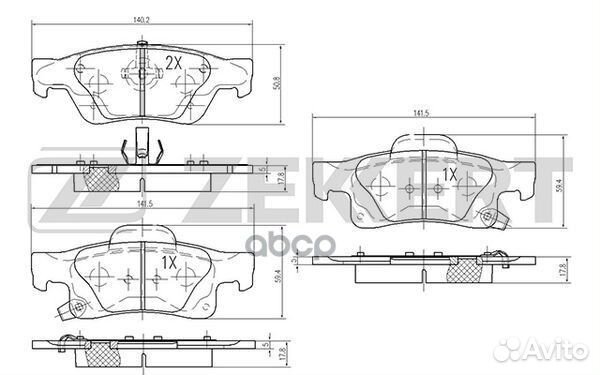Колодки торм. диск. задн. Jeep Grand Cherokee IV