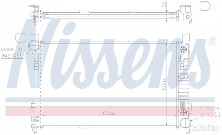 Радиатор охлаждения двс mercedes-benz C-series W20