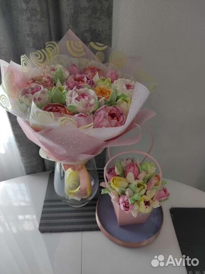 Зефирный букет, съедобный, сладкий подарок