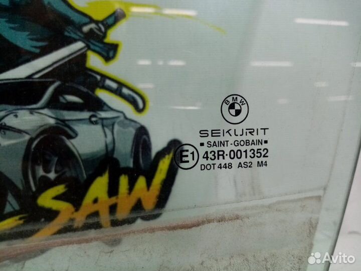 Стекло двери переднее левое Bmw 3 E36 sedan