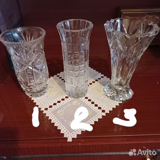 Ваза для цветов хрустальные и разные