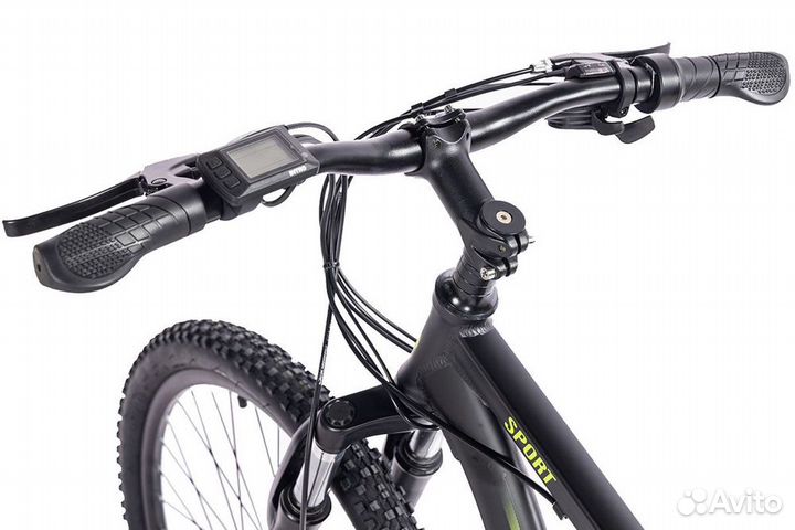 Электровелосипед intro Sport Черно-зеленый-2681