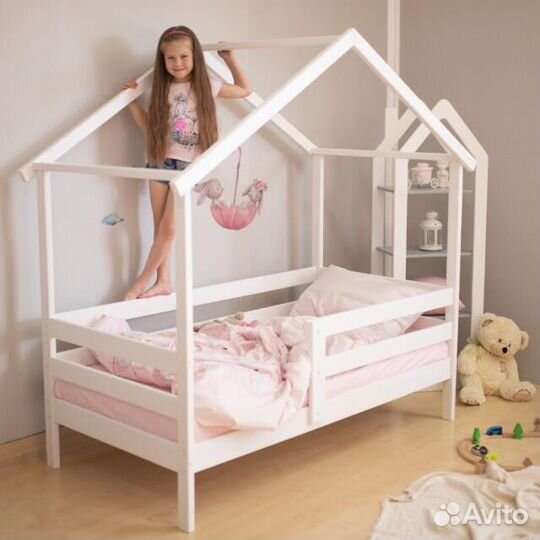 Кроватка MY place детская из массива с бортикомТер