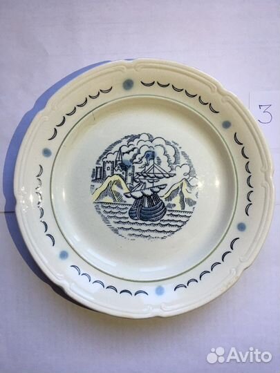 Тарелка, зик Конаково, СССР, диаметр 19,7 см