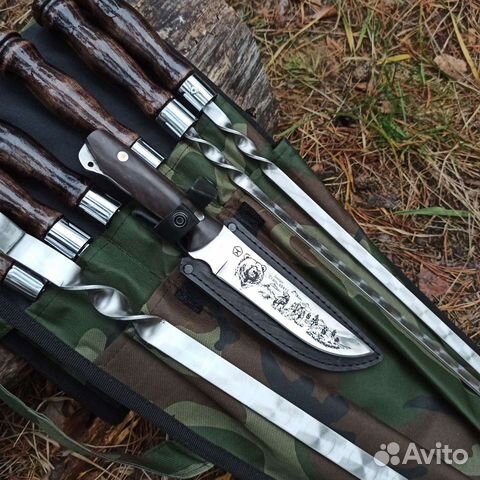 Набор шампуров + Нож Кизляр+ 2 люля