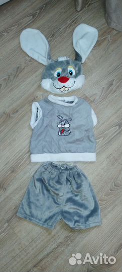 Новогодний костюм зайки детский 98-122