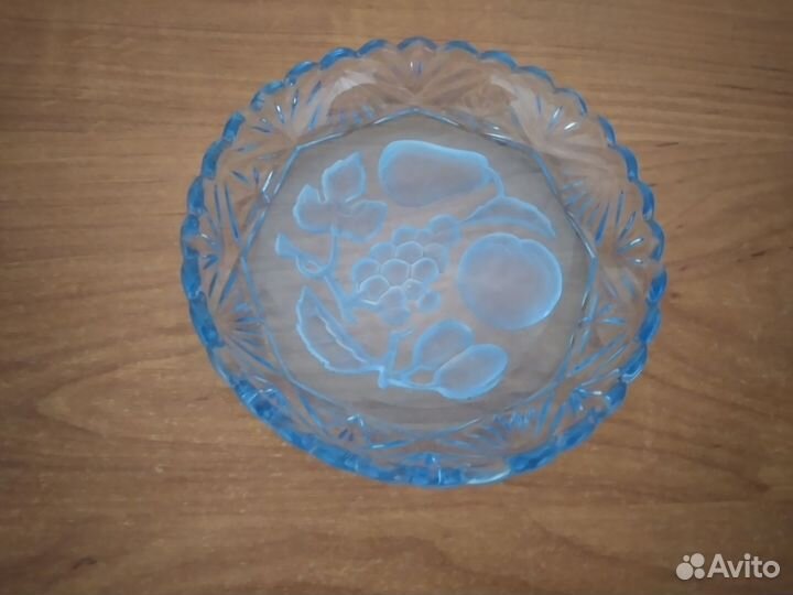 Сахарница СССР цветное стекло конфетница