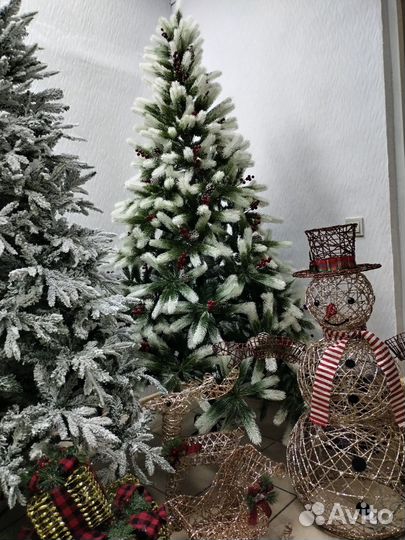 Ель литая + Презент 12м гирлянды
