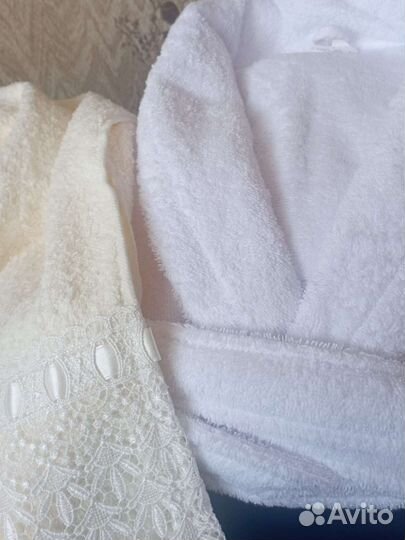 Белый махровый халат