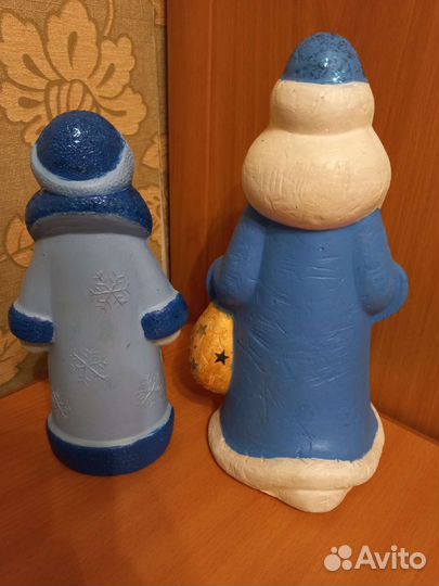 Дед мороз и снегурочка,елочные флажки,конфетти