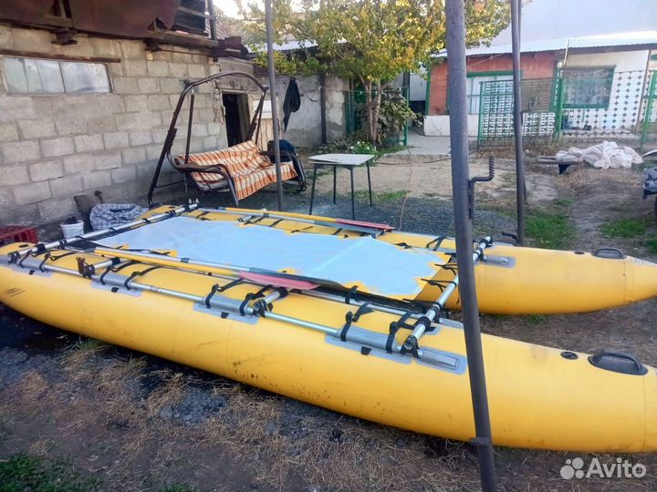 Надувной катамаран под мотор