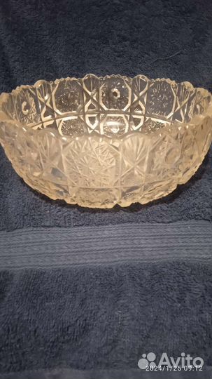 Большие салатницы из хрусталя