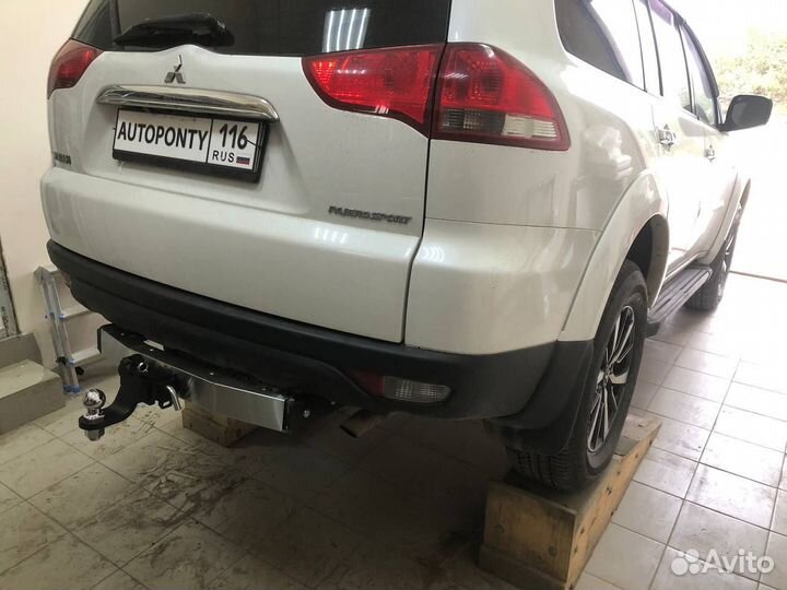 Фаркоп Митсубиси Паджеро Спорт нержавейка квадрат