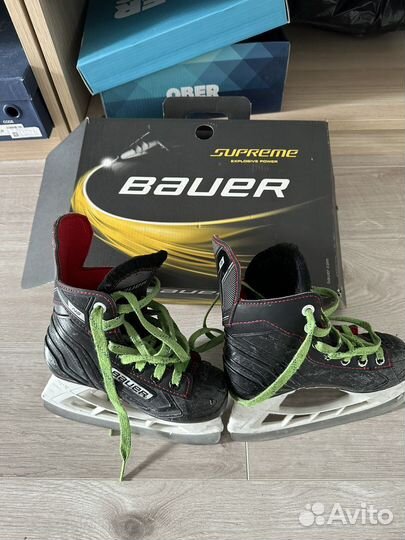 Хоккейные коньки bauer(стелька 17 см)