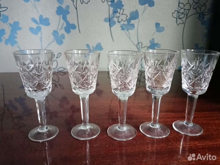 Хрустальные рюмки,фужеры разные времён СССР