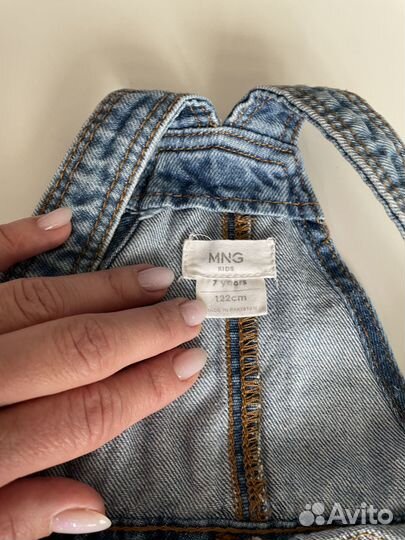 Джинсовый комбинезон для девочки 122 Mango