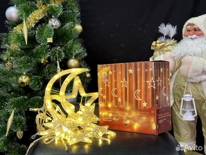 Гирлянда Звезды и Луна оптом