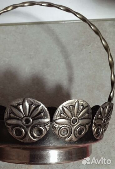 Конфетница мельхиоровая