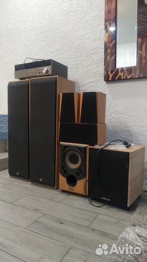 Акустика JBL 5.2 ресивер yamaha 4K
