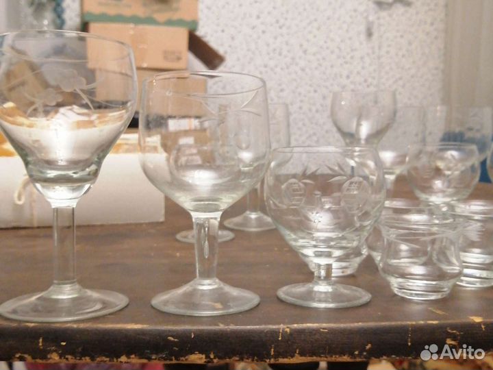 Рюмка стекло с теснением