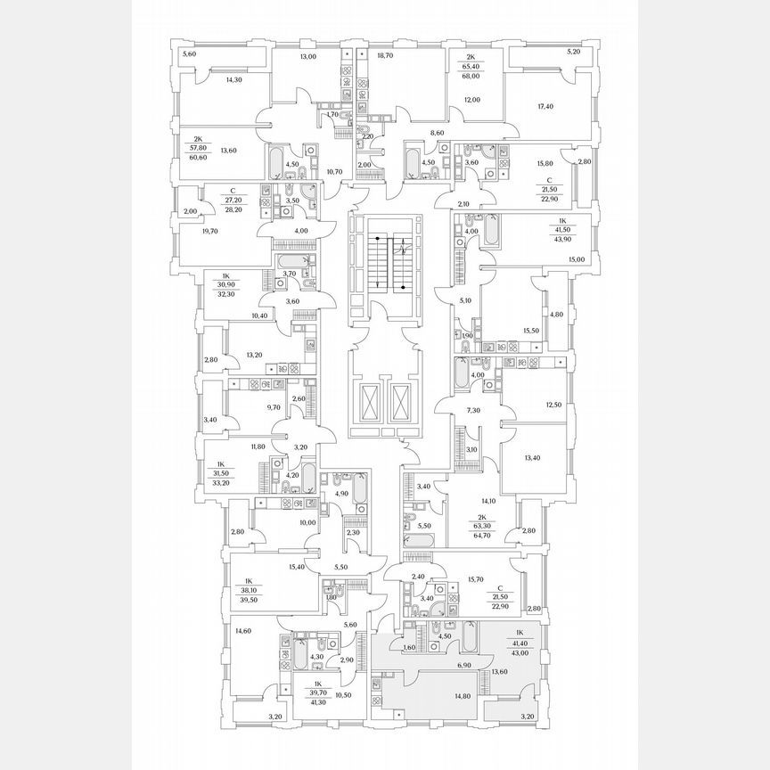 1-к. квартира, 92,1 м², 13/13 эт.