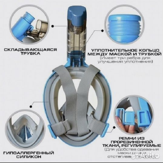 Полнолицевая маска для плавания Thenice F1