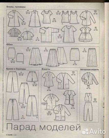 Burda 1996 - 01, 05, 09 выкройки