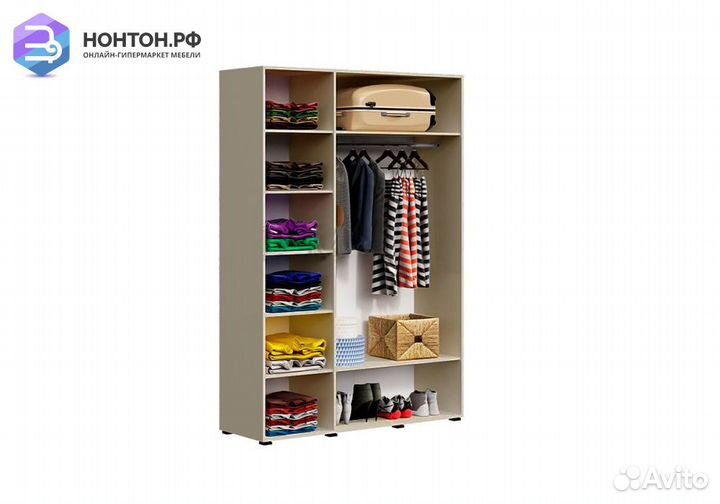 Шкаф 3-х створчатый Нэнси NEW белый глянец / дуб с