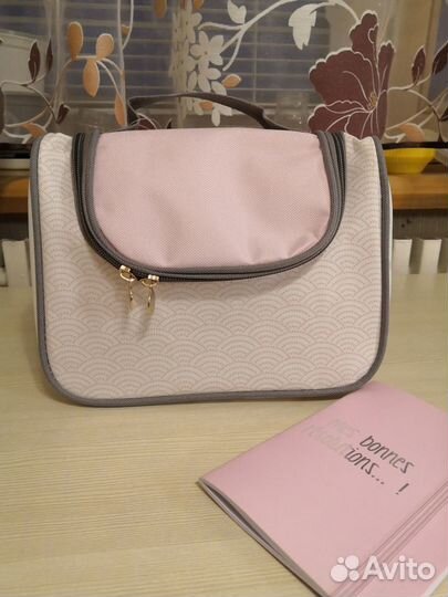 Косметичка розовая и блокнотик