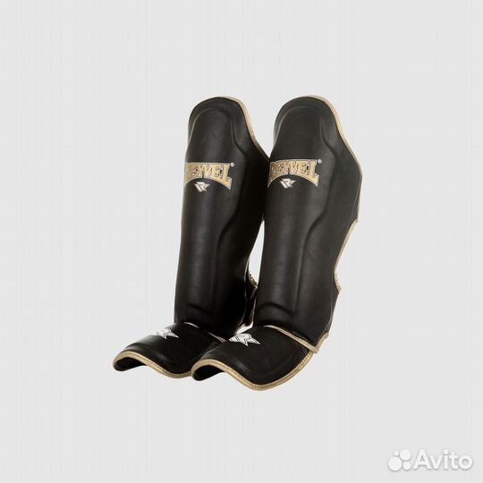Защита голени и стопы муай тай reyvel черно-золото
