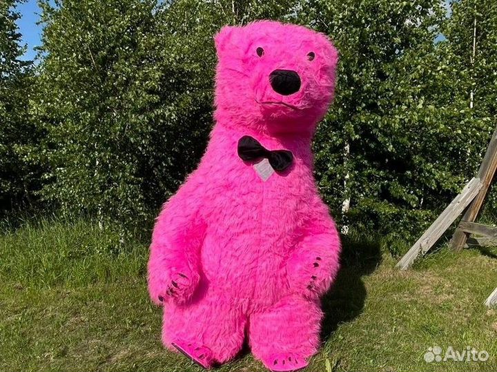 Ростовая кукла Костюм аниматора Розовый медведь