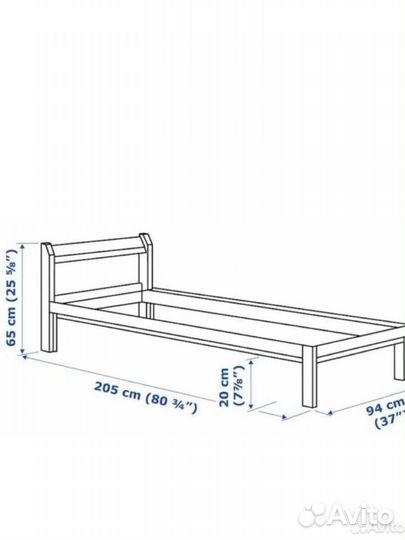 Кровать IKEA Neiden с реечным дном Luroy