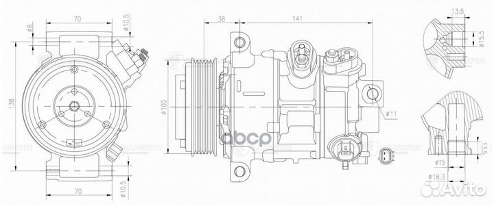 Компрессор кондиц. для а/м Dodge Caliber (06)