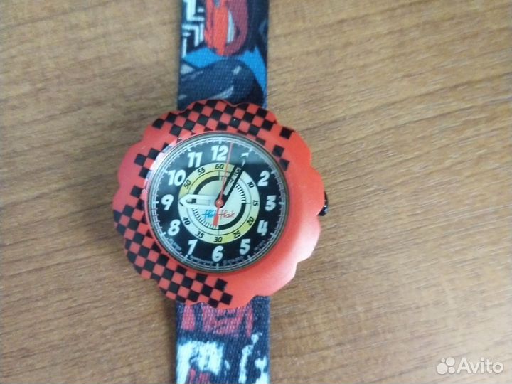 Часы swatch flik flak детские Тачки Cars pixar