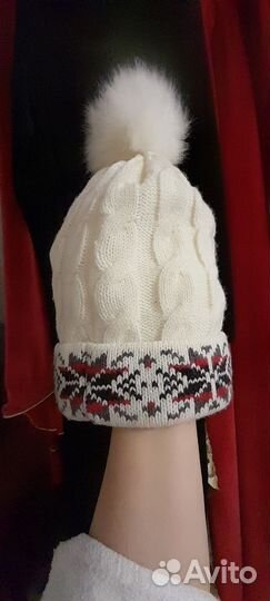 Шапка зимняя женская с шарфом