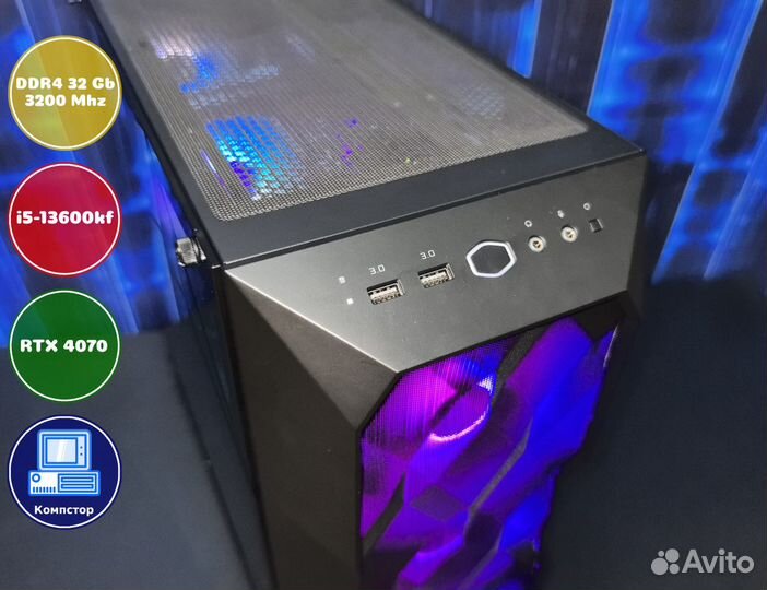 Мощный пк 2024 i5-RTX4070-32DDR4-ZOD6072453891-B760